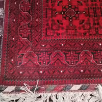 فرش دستباف افغانی-4رنگ-رجشمار32(طرح هندسی قابی)حدودا15کیلو گرم-3متر مربع-بافت افغانستان