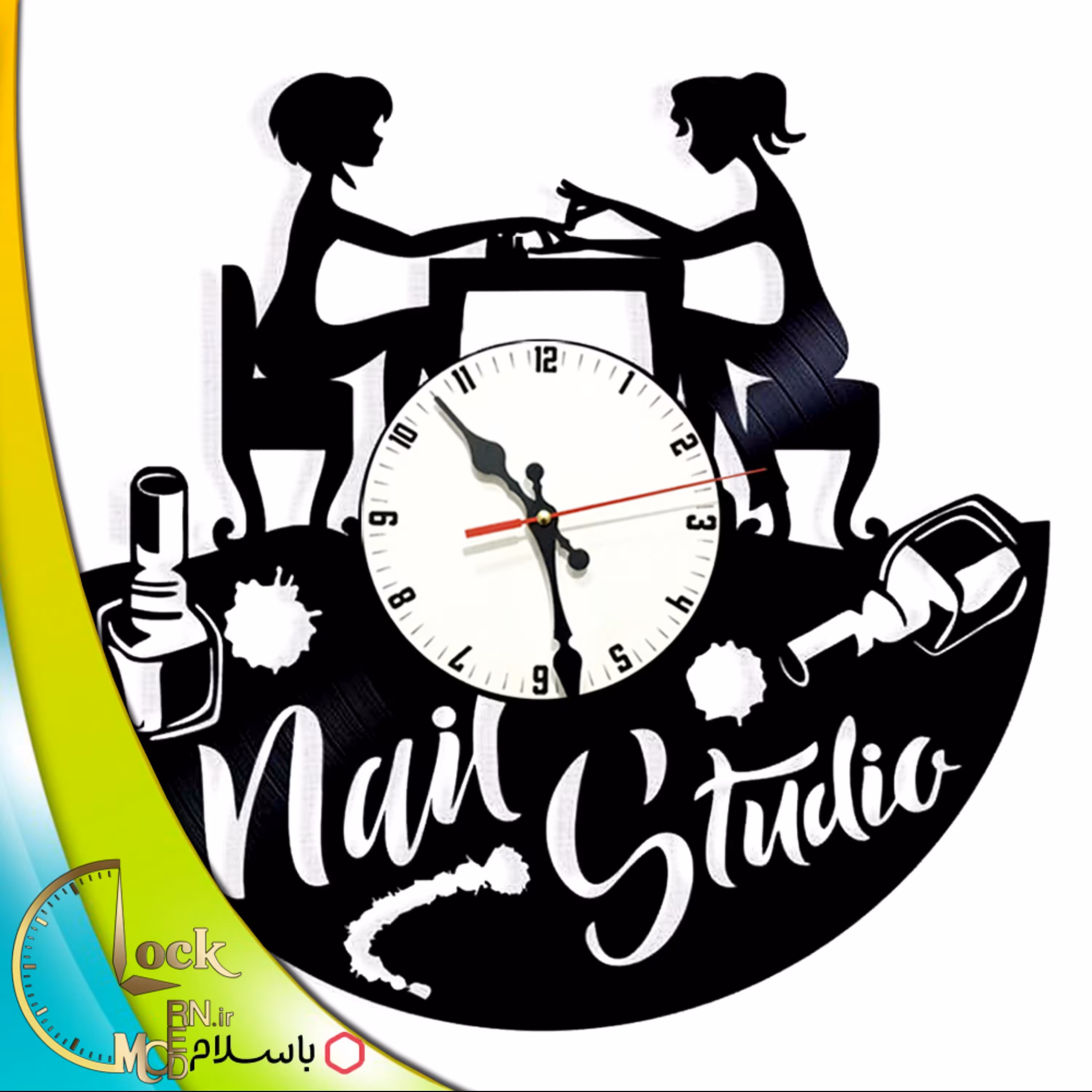 ساعت دیواری طرح سالن زیبایی ها کد 223