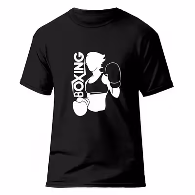 تیشرت ورزشی بوکس فشن لاین BOX 21|مشکی/سفید