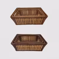 ست سبد نان 3 تایی طرح حصیری یونیک کد 3984