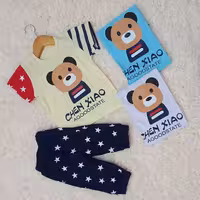 تیشرت شلوارک اسپرت طرح خرس chen xiao