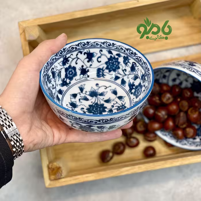 پیاله بزرگ نقلی وارداتی گل آبی