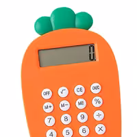 ماشین حساب فانتزی طرح هویج نارنجی