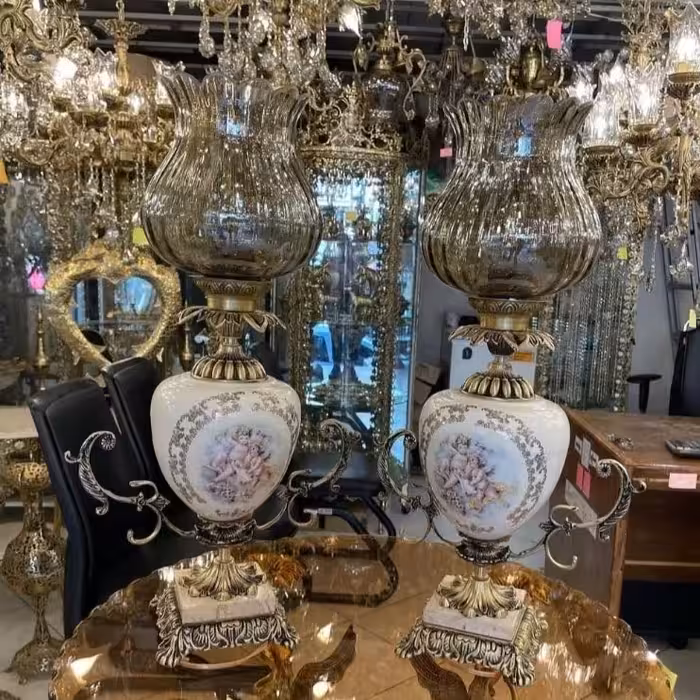 یک جفت شمعدانی  برنجی 