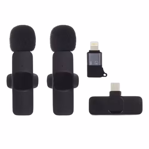 میکروفن بی سیم یقه ای دو کاربر K9 Type-C Wireless Microphone