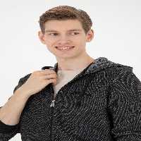 ژاکت مردانه خاکستری تیره یو اس پولو - فروشگاه لباس شهرمون