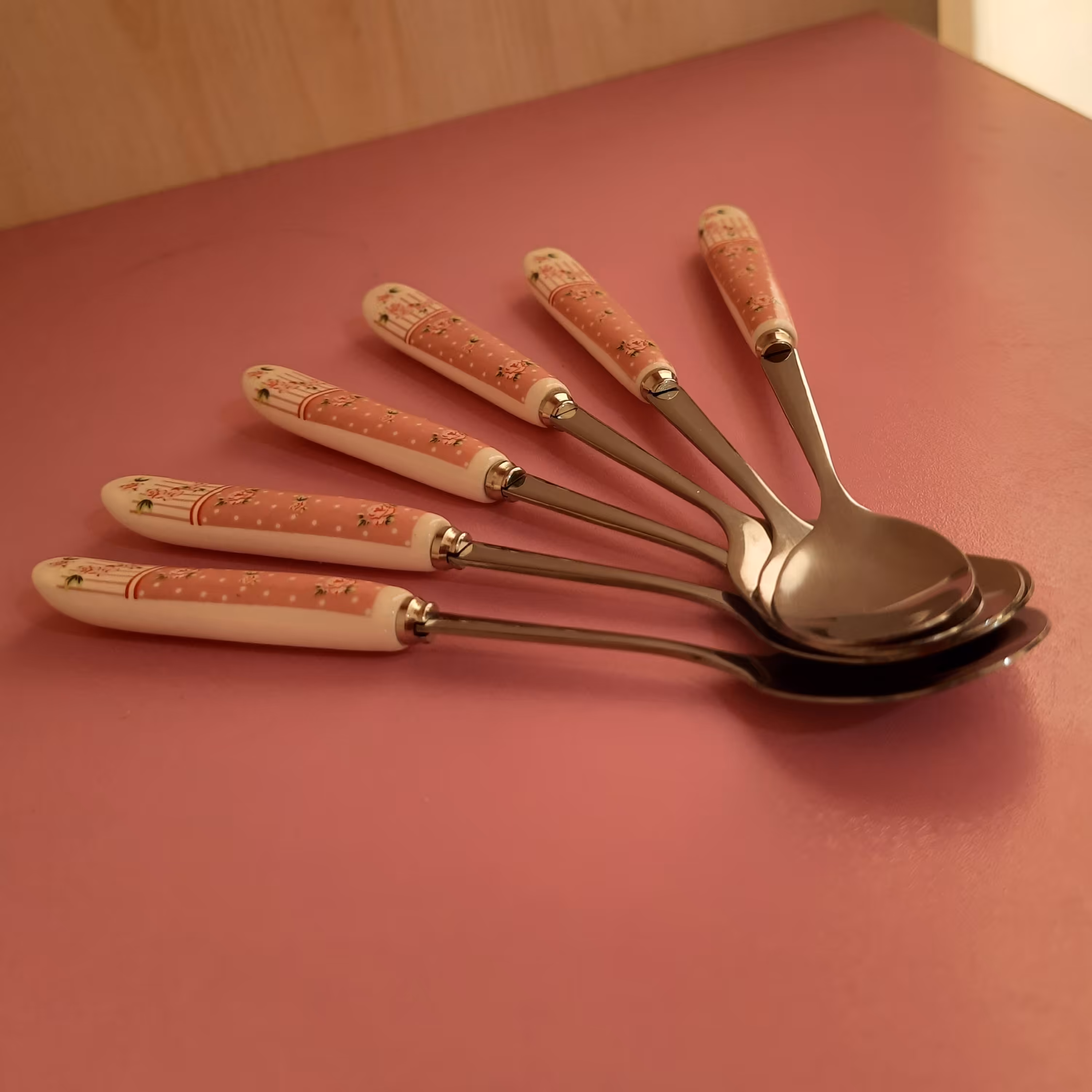 قاشق  آنجل مربا خوری صبحانه خوری دسته سرامیکی