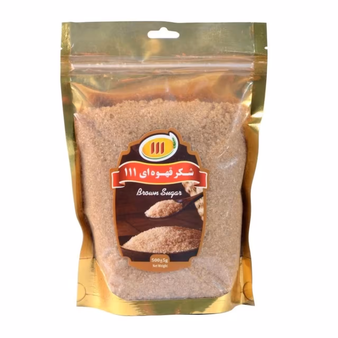 شکر قهوه‌ای 111حجم 500 گرم