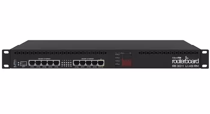 روتر شبکه 10 پورت میکروتیک مدل RB3011UiAS-RM