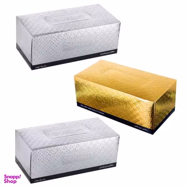 دستمال کاغذی 100 برگ سافتلن مدل SGS1221 مجموعه 3 عددی