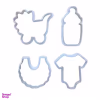 کاتر شیرینی پزی مدل سیسمونی نوزاد مجموعه 4 عددی