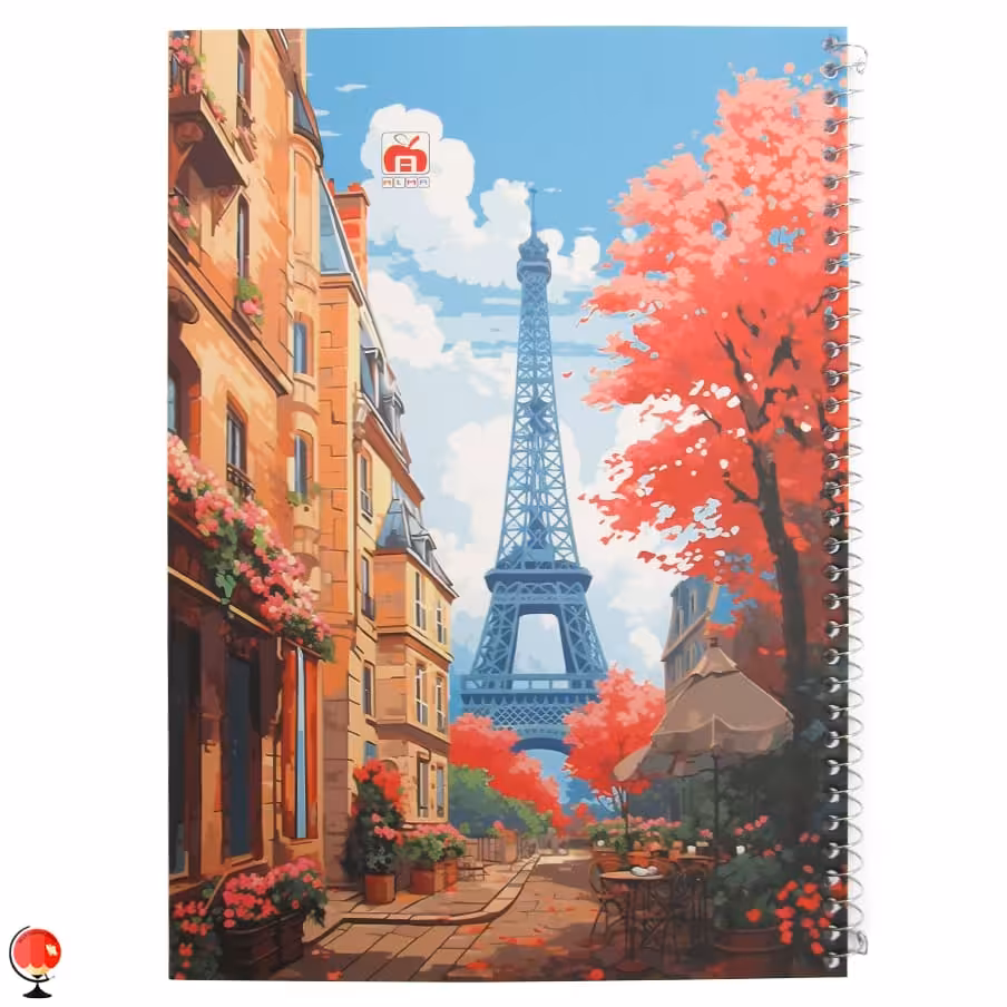 دفتر مشق 40 برگ سیمی طرح پاریس نهال