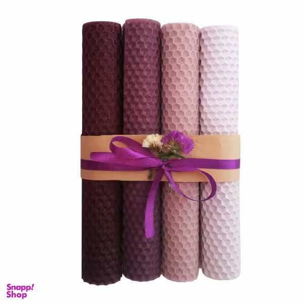 شمع مدل موم عسل کد 1 مجموعه 4 عددی