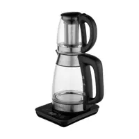 چای ساز روهمی تکنو مدل Te-915صفحه کاملا لمسی کتری و قوری پیرکس