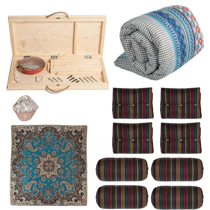 کرسی تاشو پشمی پارسین مدل Chili-P3k90 مجموعه 13 عددی