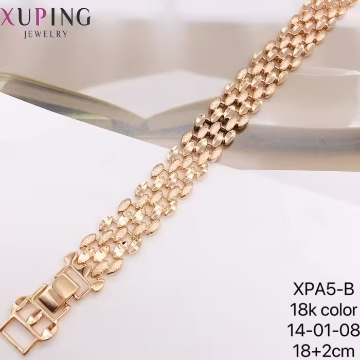 دستبند جذاب  طرح طلا.کد 290320428.جنس ژوپینگ آبکاری آبطلا.رنگ ثابت ضدحساسیت