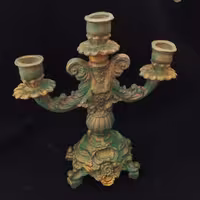 شمعدان سه شعله پتینه شده