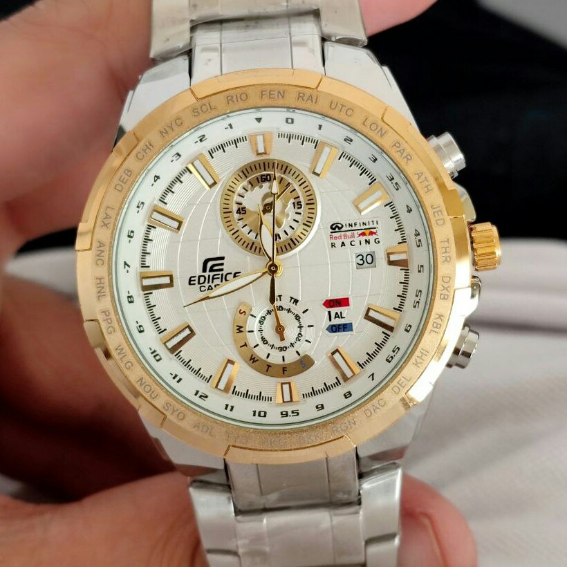 ساعت کاسیو ادیفایس 3 موتور فعال کرنوگراف مردانه با جعبه چوبی و پاکت CASIO EDIFICE