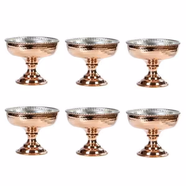 هفت سین مسی پایه دار مجموعه 6 عددی 