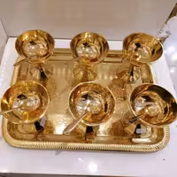 بستنی خوری 6 عددی به همراه 6عدد قاشق بستنی خوری  غرفه بازرگانی نداف 