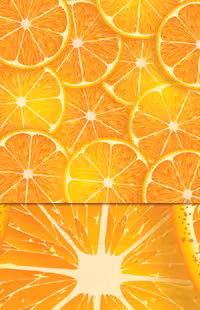 وکتور بکگراند پرتقال به صورت پترن | گرافیک با طعم تربچه