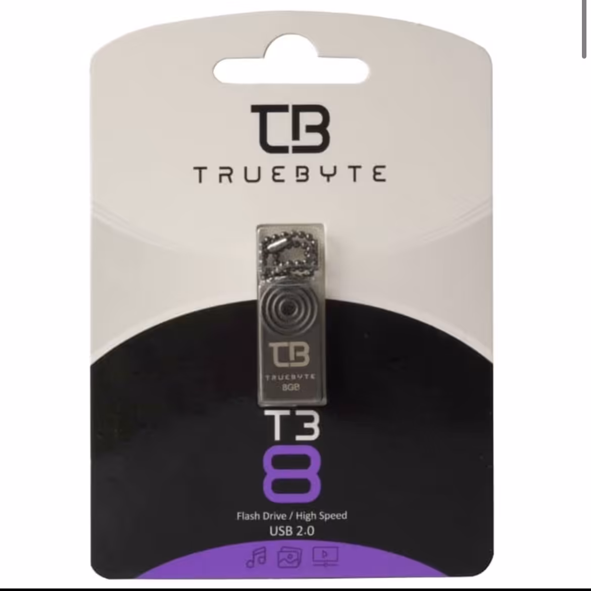 فلش 8گیگ truebyte  مدل T3 گارانتی آی تی مادام العمر