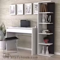 میز تحریر و کتابخانه چوبی