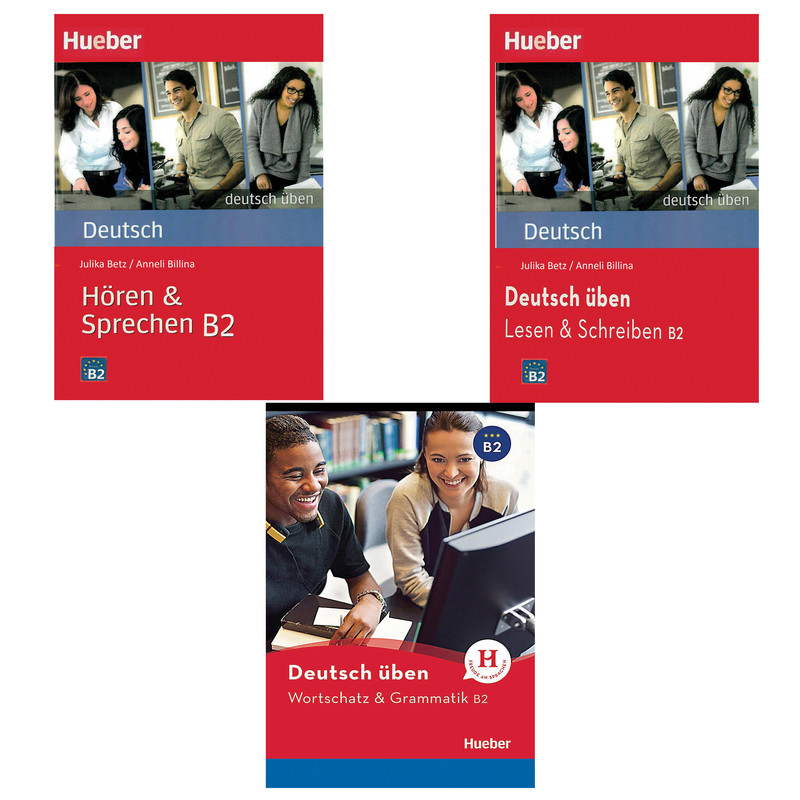 کتاب Deutsch Uben: Horen & Lesen & Wortschatz B2 اثر Anneli Billina انتشارات هدف نوین 3 جلدی