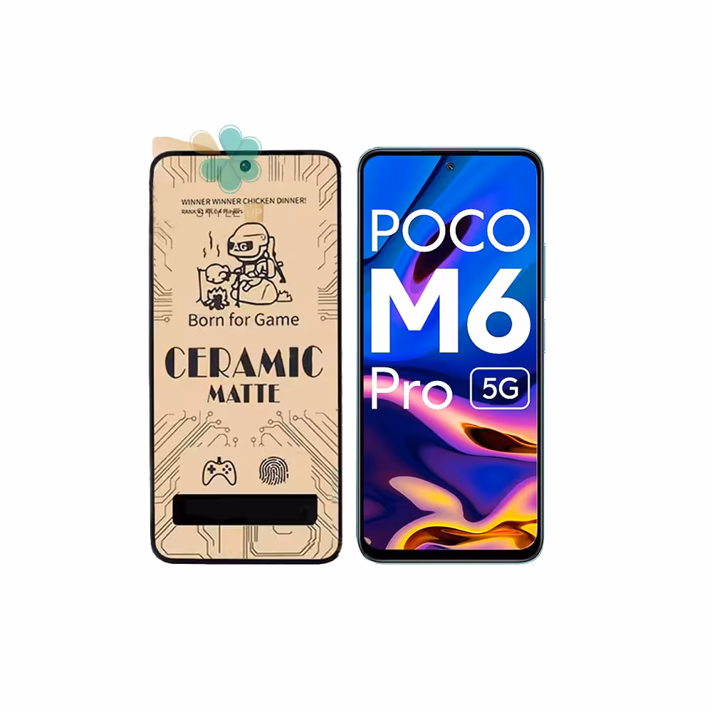 گلس گوشی سرامیکی مات مناسب Xiaomi Poco M6 Pro