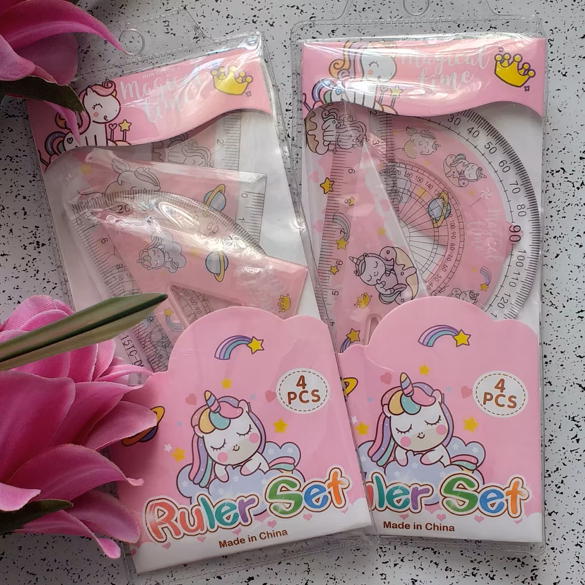 ست 4 تکه گونیا مدل فانتزی( تک شاخ)