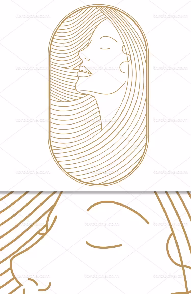 وکتور لوگوی سالن آرایشی بانوان | گرافیک با طعم تربچه