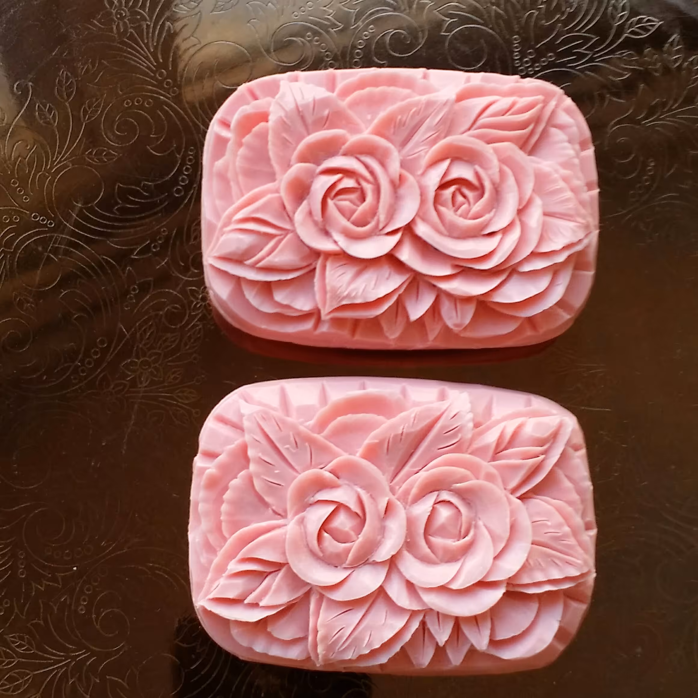 حکاکی و تزیین صابون,صابون عروس,صابون تزیینی دو عددی 