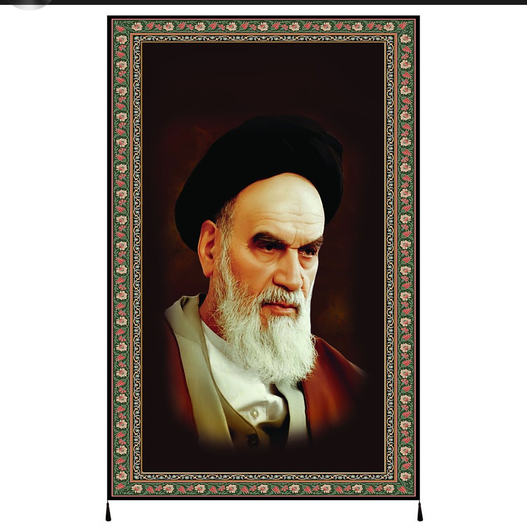 پرچم مخمل طرح امام خمینی و امام خامنه ای بسته 2عددی سایز هرکدام 95در140سانتیمتر