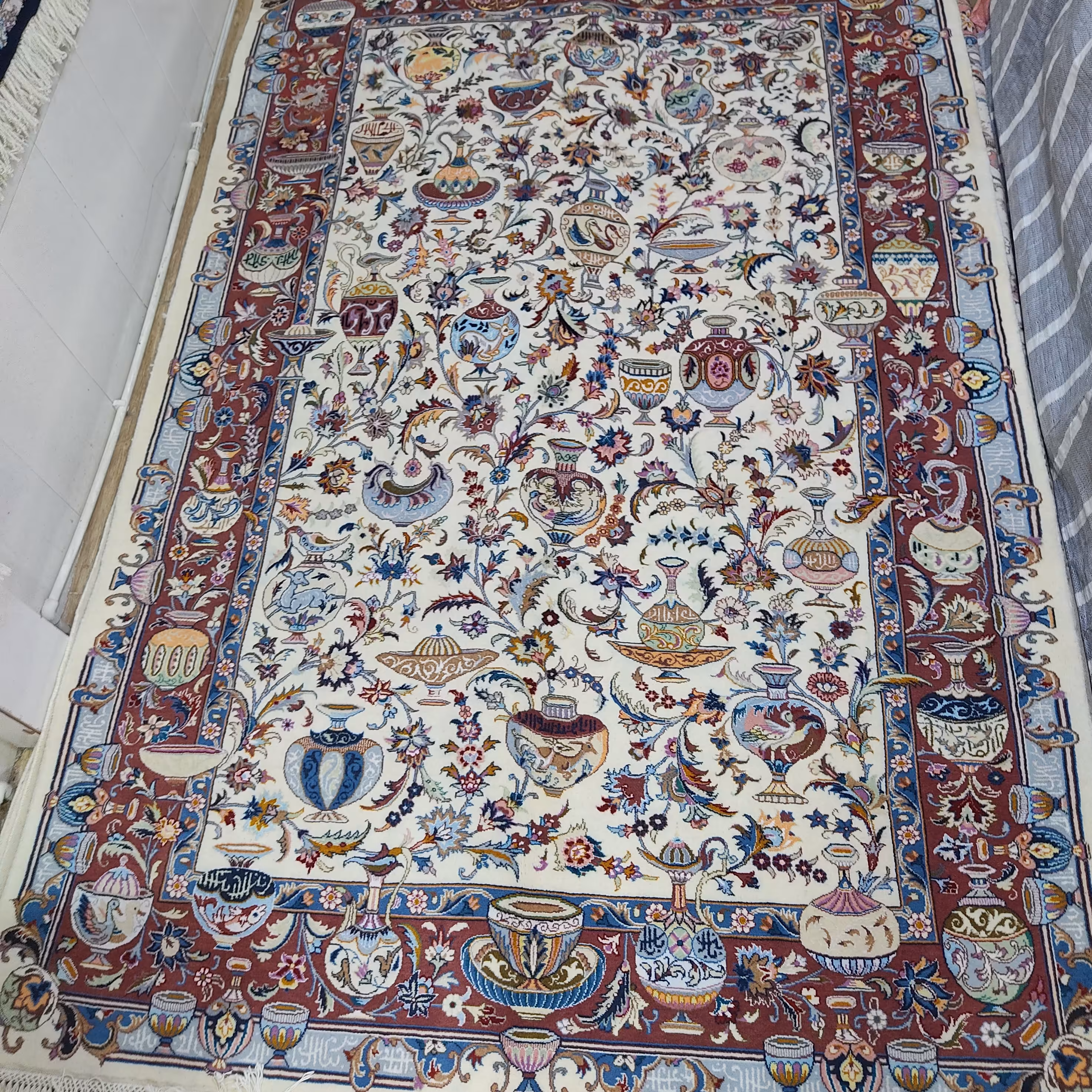 فرش دستباف کاشمر  جفت 6متری کاسه کوزه 