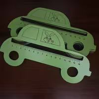 خط کش مدل ماشین جنس ام دی اف  سایز قابل تغییر رنگ به سلیقه شما 