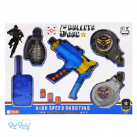 ست اسباب بازی تفنگ گلوله ای دستبند و بیسیم تک و عمده