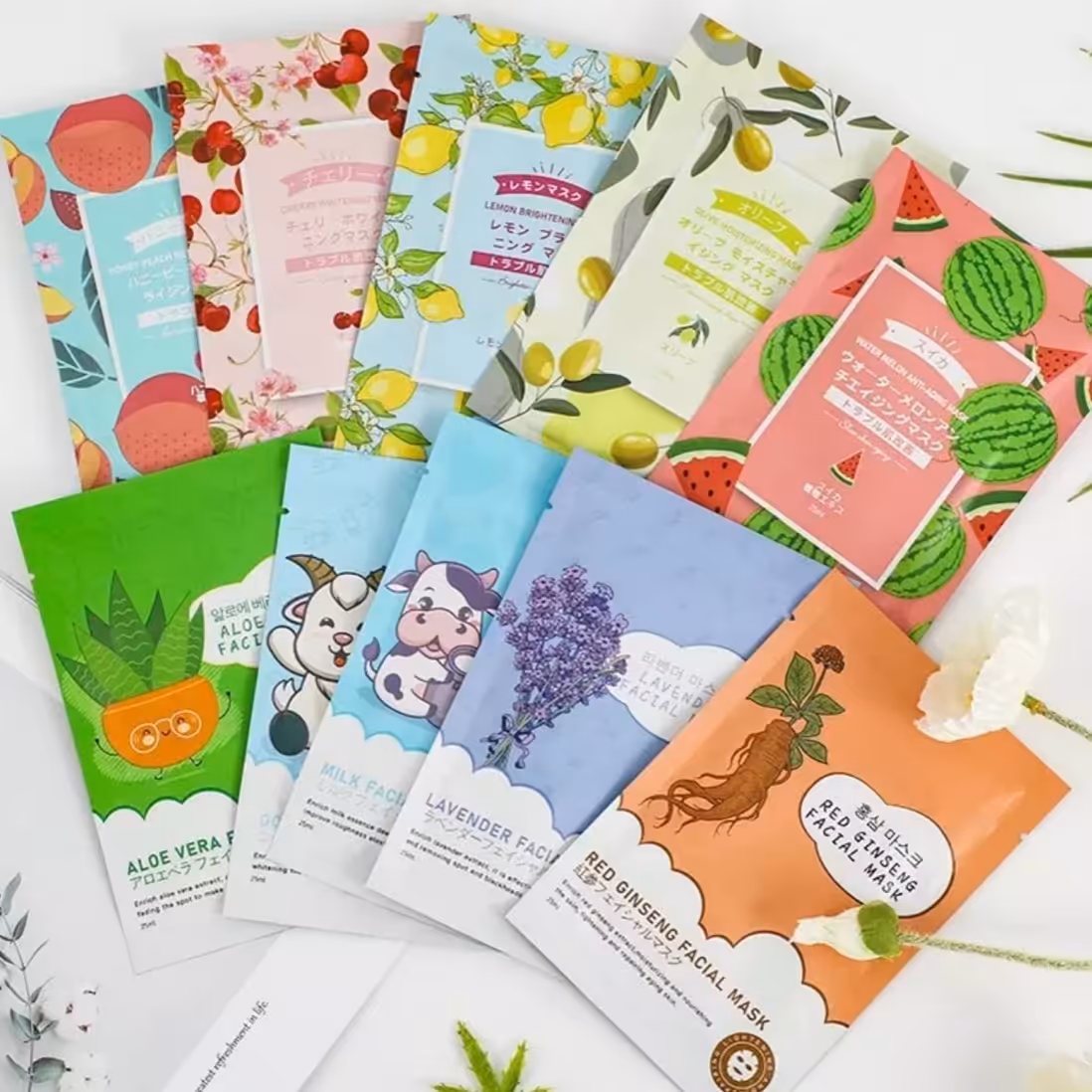 ماسک های نقابی گیاهی و میوه ای مویام