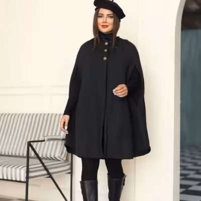 پانچو بافت زنانه مدل کاریز