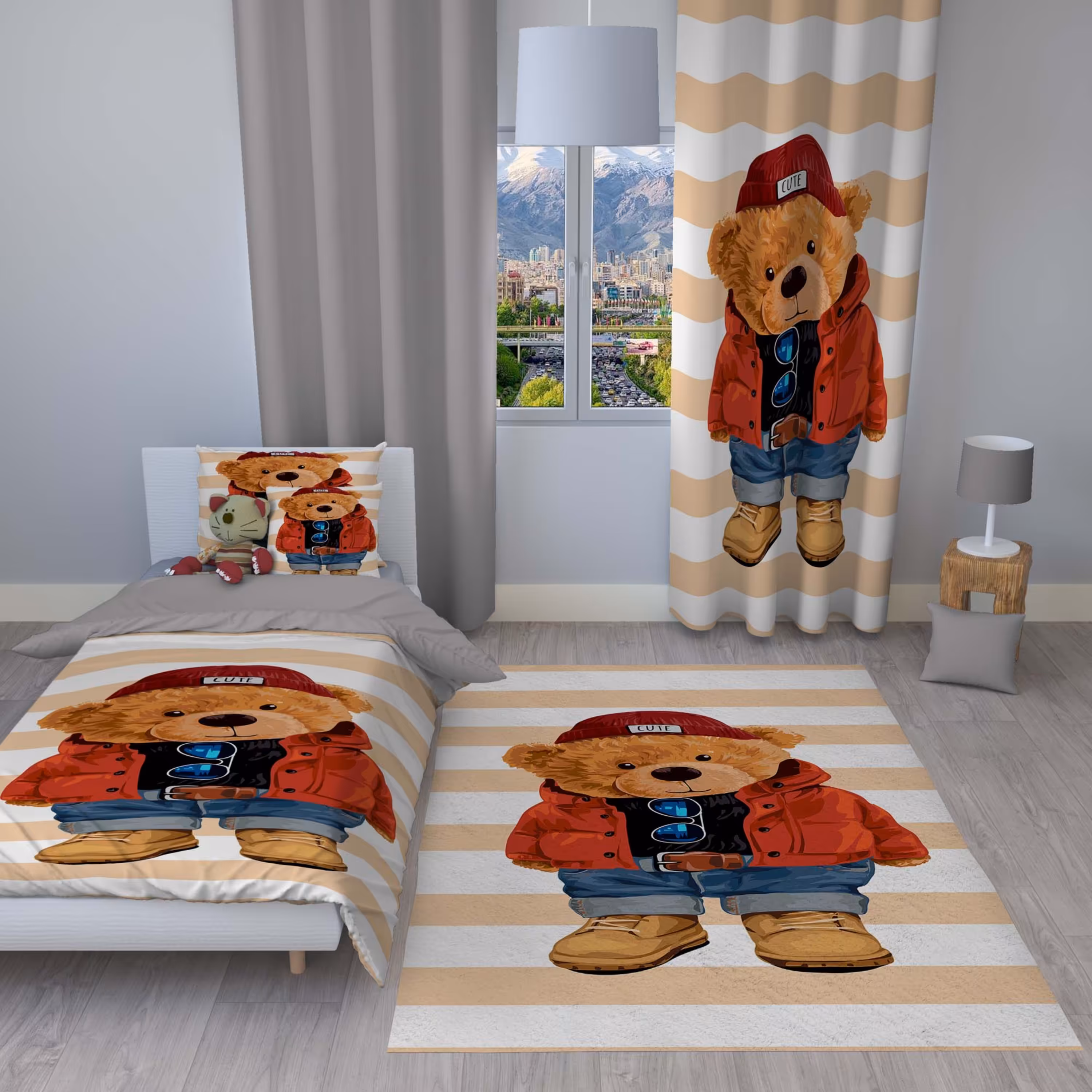 سرویس روتختی مدل c113 یک نفره 4 تکه سایز 140x230