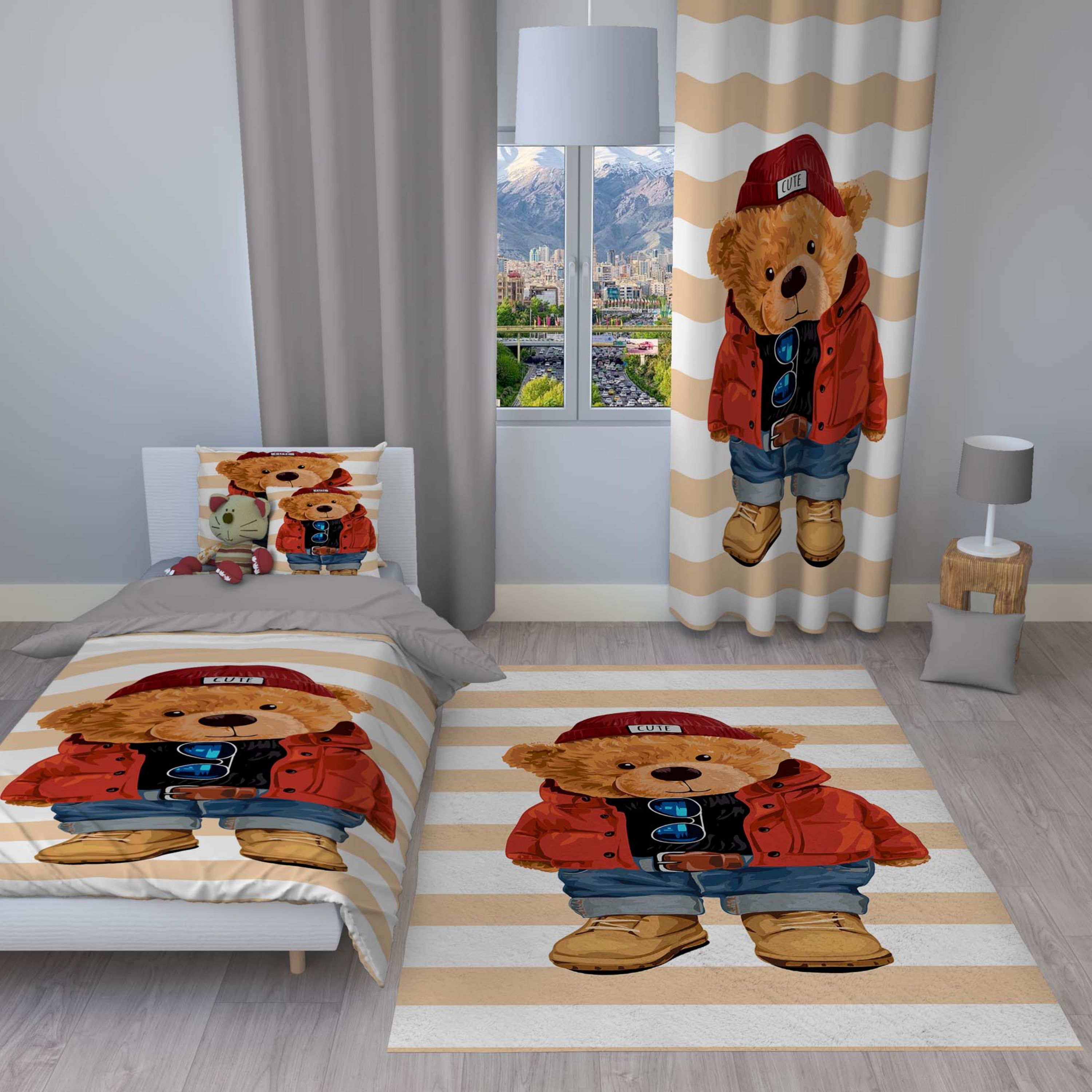 سرویس روتختی مدل c113 یک نفره 4 تکه سایز 140x230