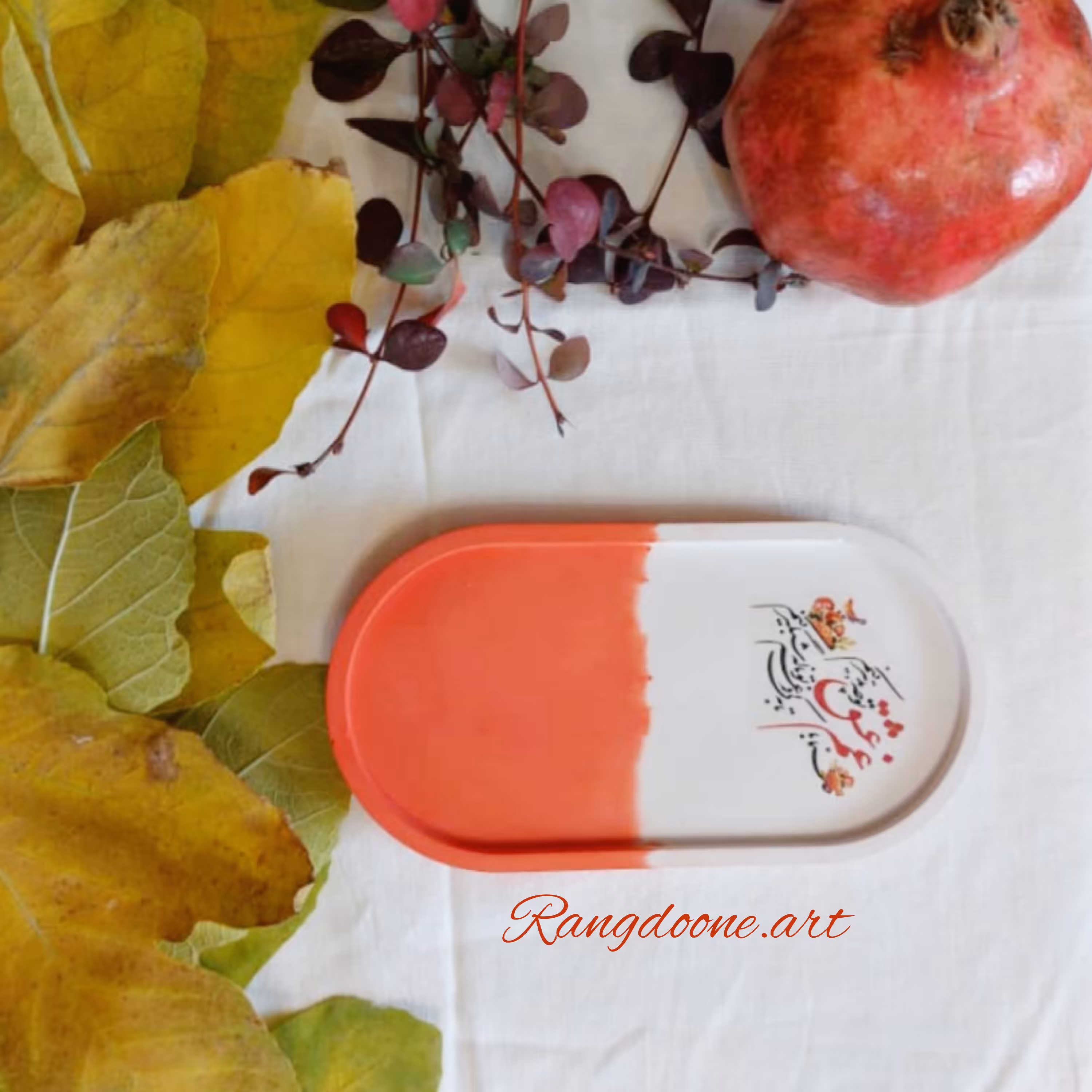 زیر لیوانی و اکسسوری سنگ مصنوعی بتنی طرح عاشقانه 