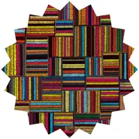 رومیزی مخمل طرح رنگی سایز 90 در 95 مدل T6-546 شرکت رنس