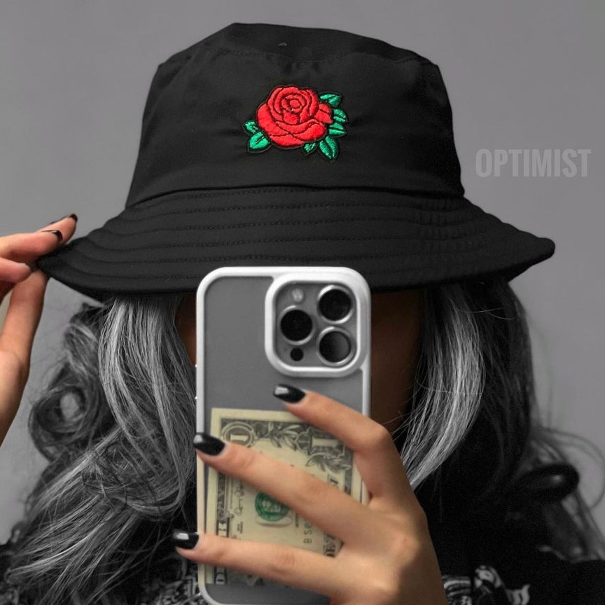 کلاه باکت گل رز کتان فری سایز