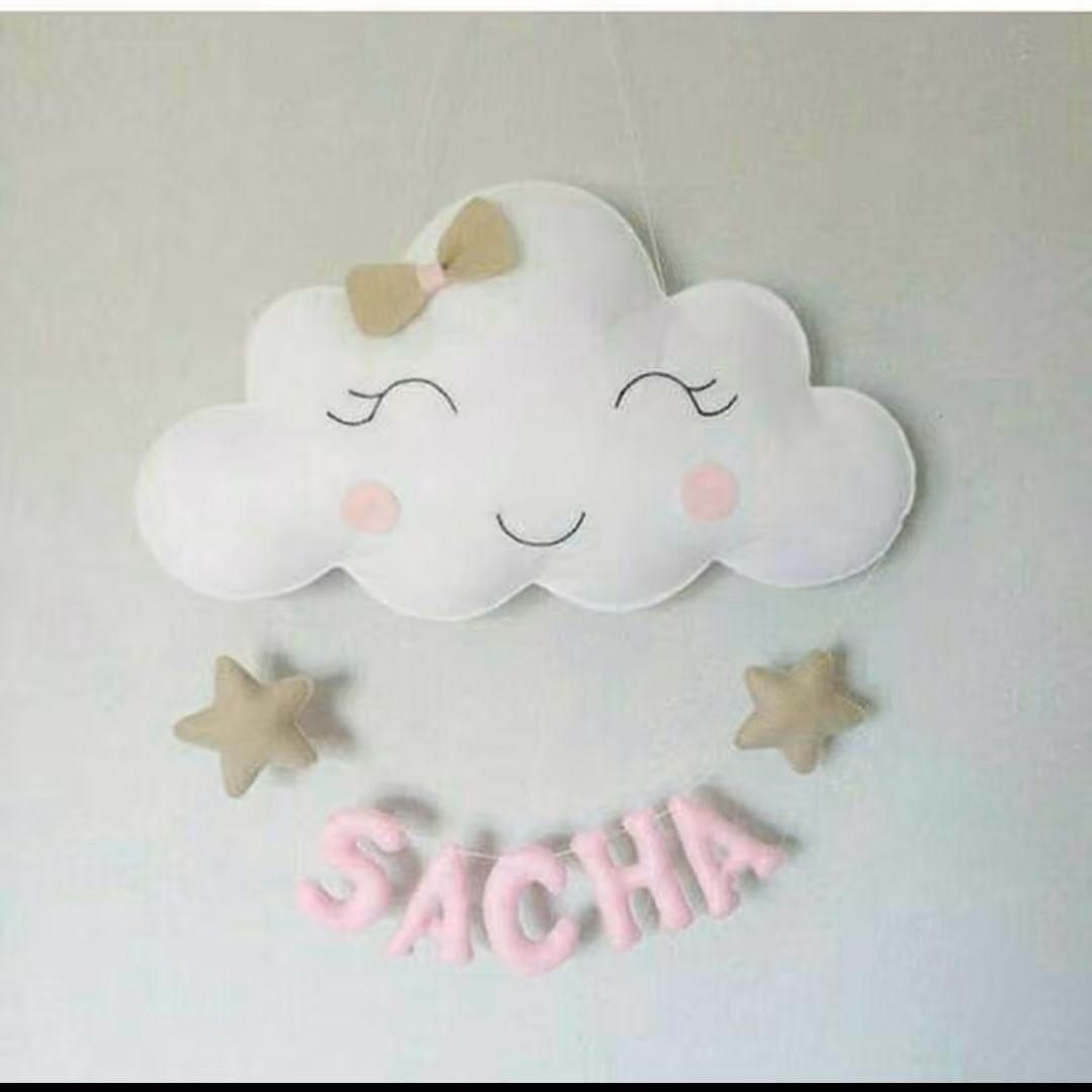 ریسه اسم نمدی زیبا با  ابرخندان