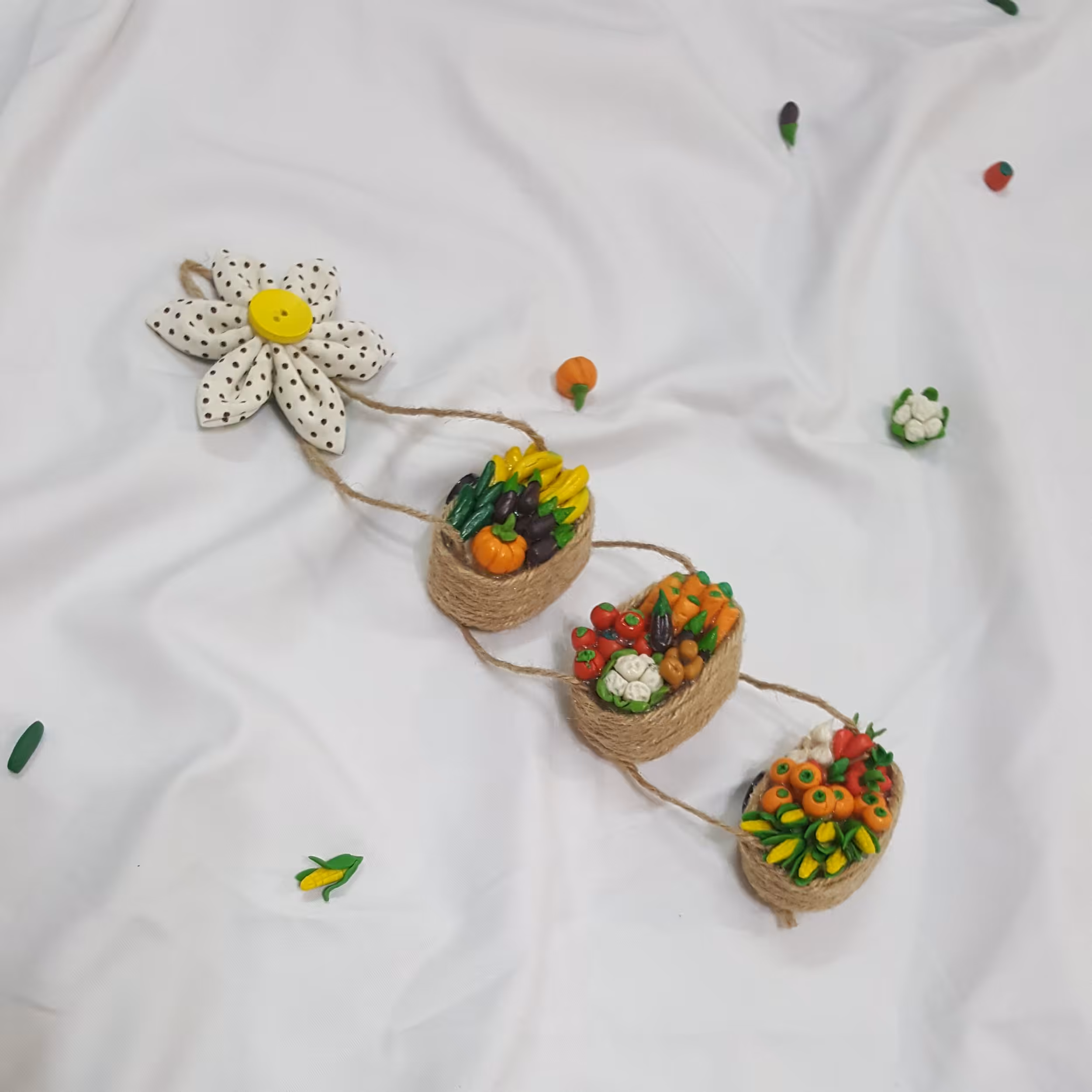 مگنت آشپزخانه مدل سبد میوه دستساز  ارتفاع 35 سانت