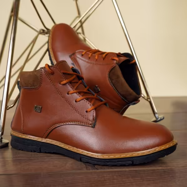 کفش تخت ساقدار cat عسلی مردانه مدلRivari