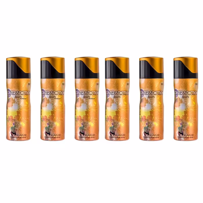 اسپری خوشبو کننده بدن سدیوس مدل کنترادیکشن اسپرت حجم 200 میلی لیتر بسته 6 عددی