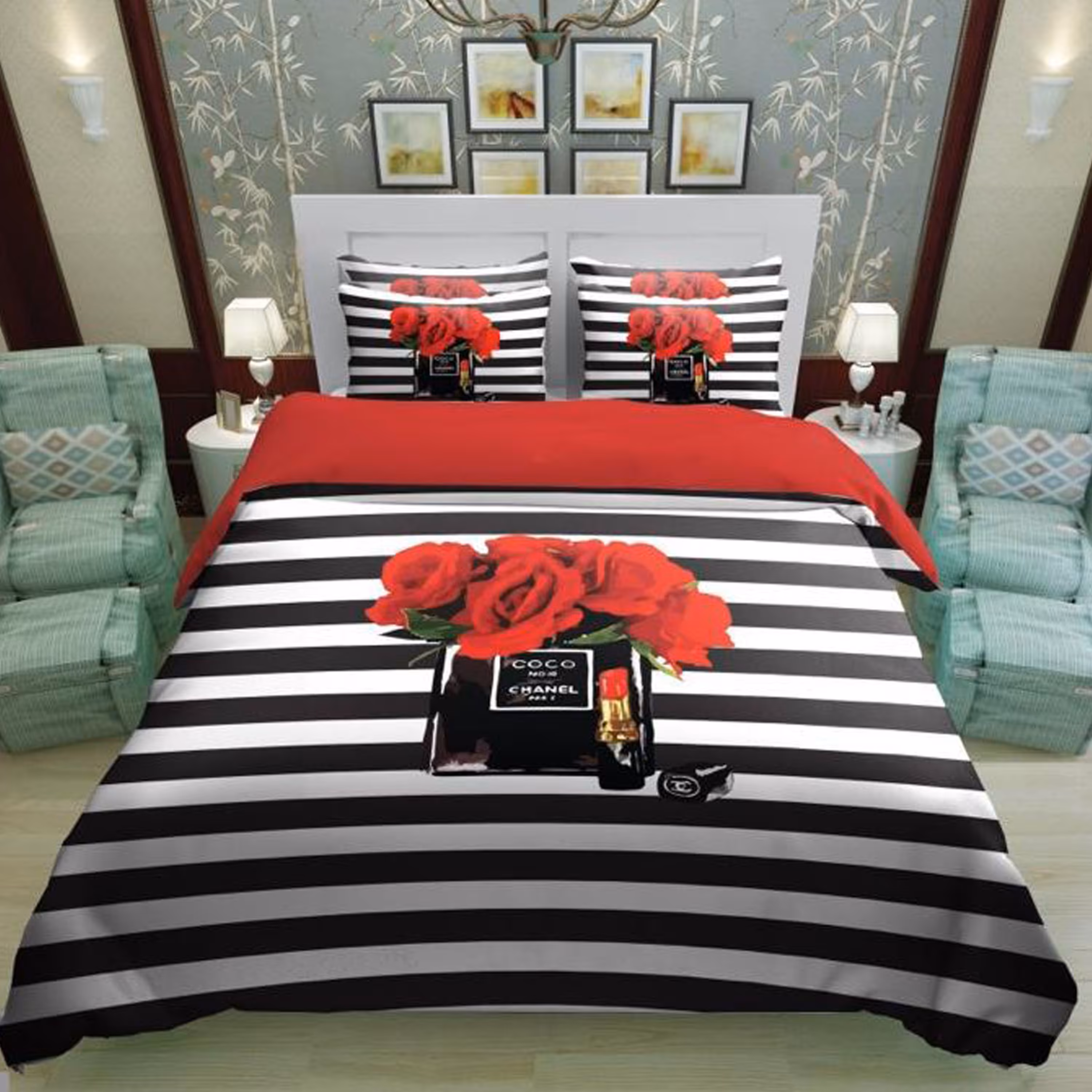 سرویس روتختی 1 نفره تنسل چاپی برندترک لند (Turk Land)  کد rs 98