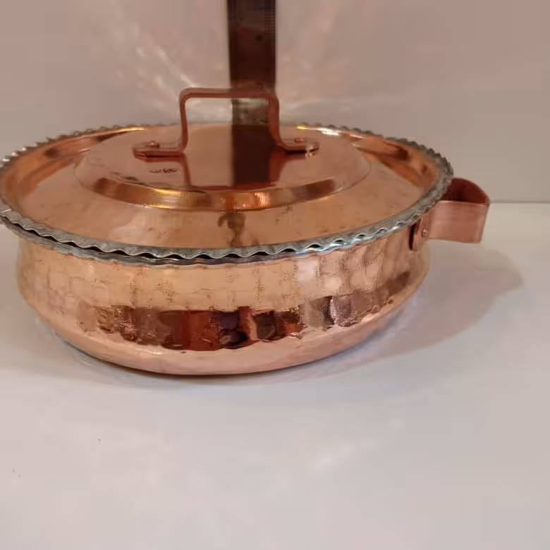 ماهی تابه مسی  درب دار تک سایز کد 290-101