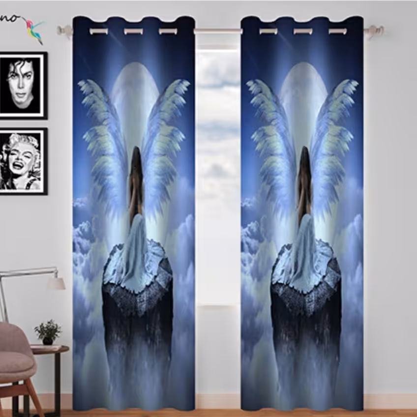 پرده چاپی طرح فرشته کد   AR  06